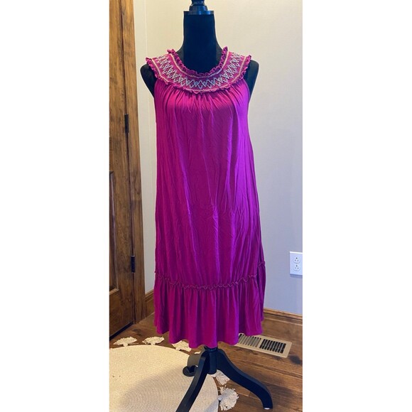 Spence Womens Swimsuit Coverup Dress  Size Small Fuchia  Pool Beach Vacation - Picture 2 of 10